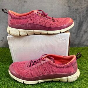 ECCO Intrinsic Walking Shoes Womens US 9-9.5 EU 40 Burgundy Mesh Lightweight